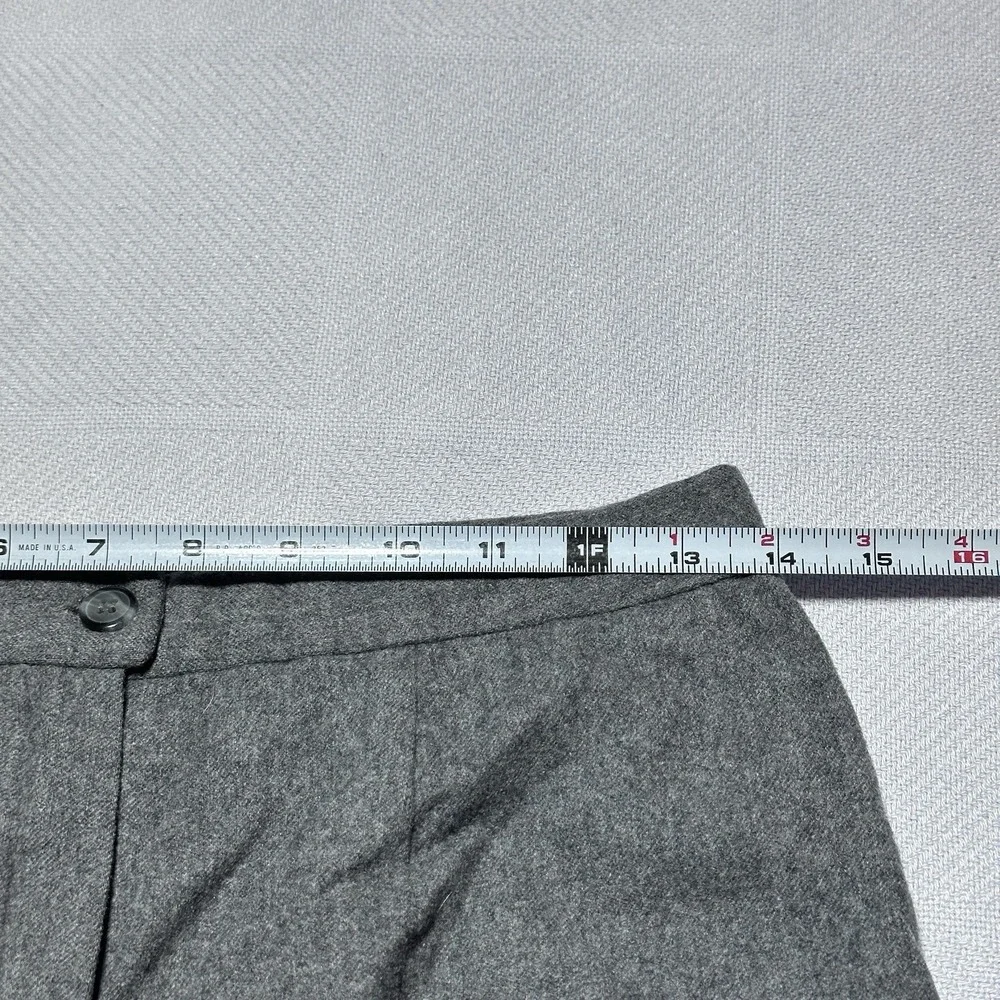 Vintage Pendleton Virgin Wool Flannel Pants Womens‎ 10 Gray Lined Straight Leg